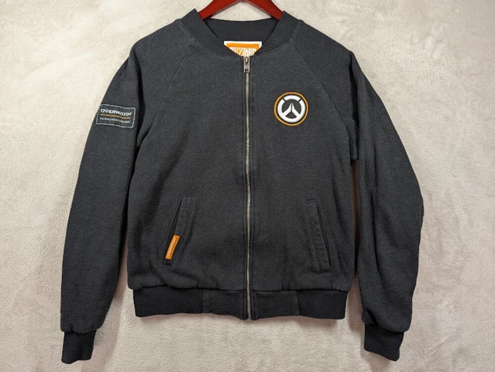 Overwatch Fleece Bomber Jacket Men's Size Small Blizzard Official